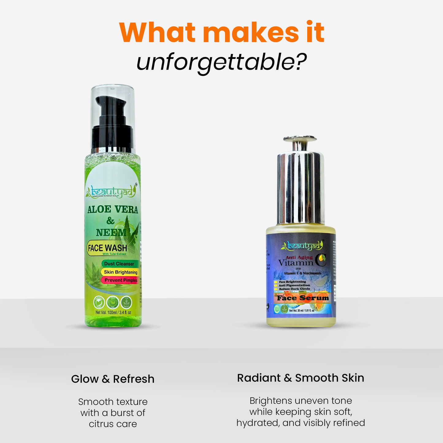 Skin Cleanser Pack - Dust Cleanser 100ml and Vitamin C Face Serum 30ml