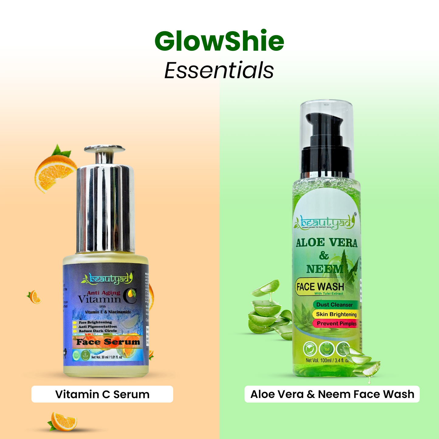 Skin Cleanser Pack - Dust Cleanser 100ml and Vitamin C Face Serum 30ml